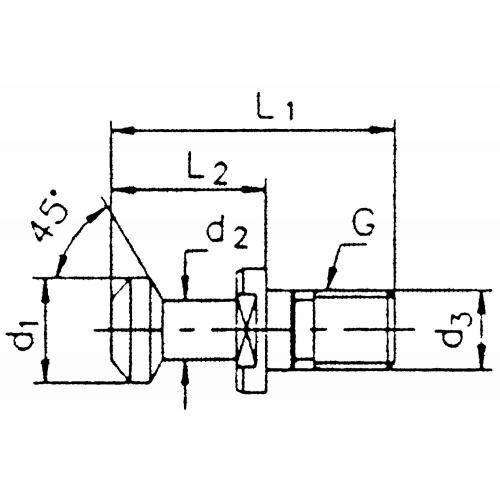 Upínací čep BT 30, 45° bez otvoru