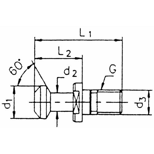 Upínací čep BT 30, 60° bez otvoru