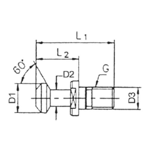 Upínací čep BT 30, 60° bez otvoru