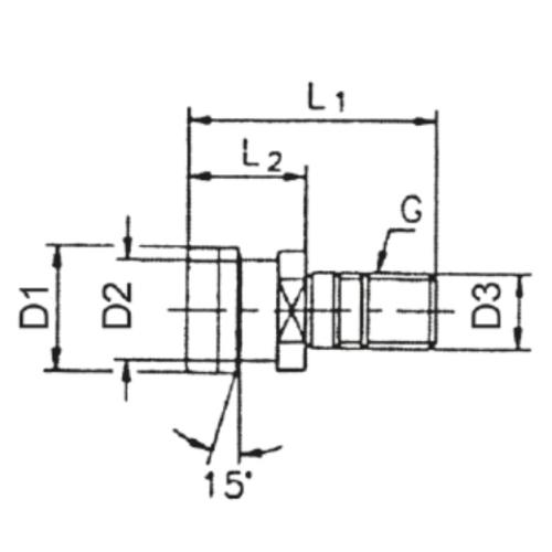 Upínací čep OTT, SK 50, bez vnitřního závitu