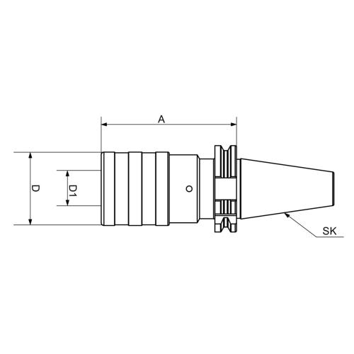 Rychlovýměnné závitovací sklíčidlo DIN 69871, SK50, velikost 1