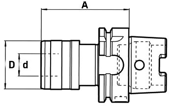 Rychlovýměnné závitovací sklíčidlo HSK-A 50, velikost 1