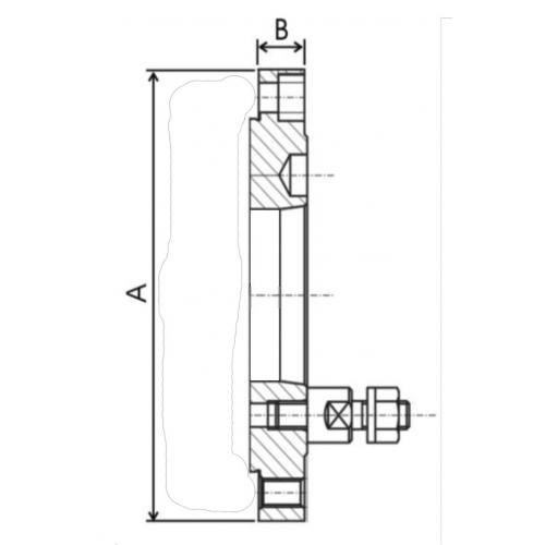 Ocelová příruba obrobená 125, DIN 55027-3"