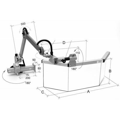 Ochranný kryt pro univerzální frézy 620 mm