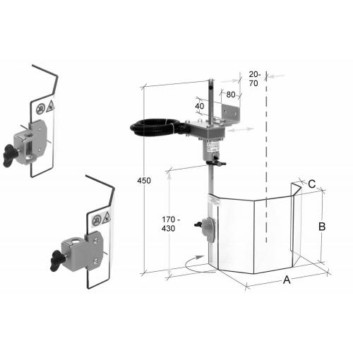 Ochranný kryt pro sloupové vrtačky 130 mm