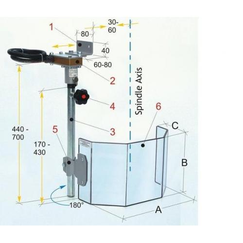 Ochranný kryt pro sloupové vrtačky 300 mm