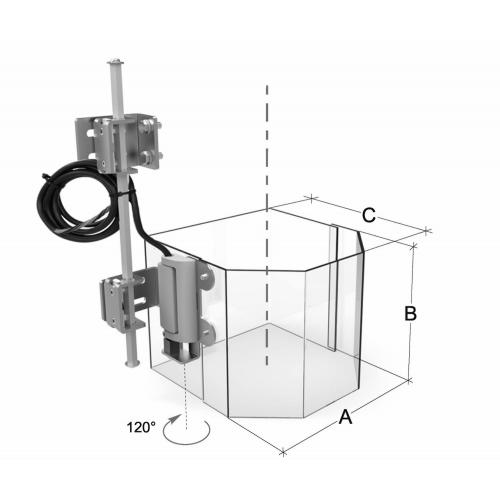 Sklápěcí plný ochranný kryt pro vrtačky, 130 mm