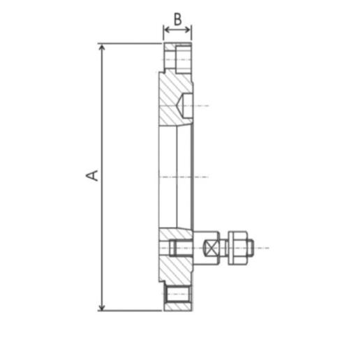 Ocelová příruba obrobená 160, DIN 55027-3"