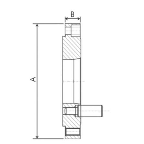 Ocelová příruba pro sklíčidlo s jemným radiálním nastavením Ø 250, DIN 55029-6"