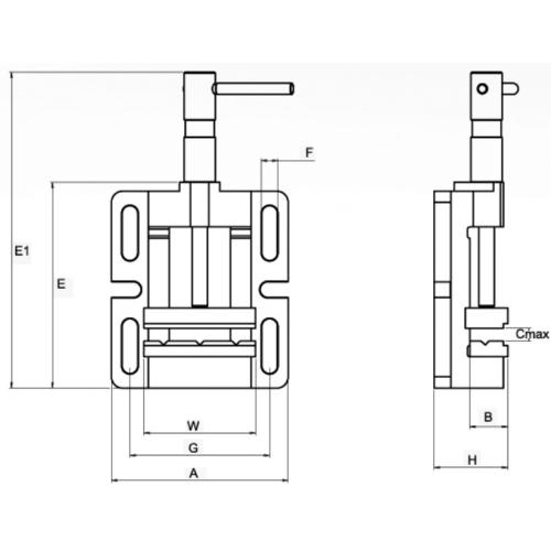 Vrtací strojní svěrák BB 150