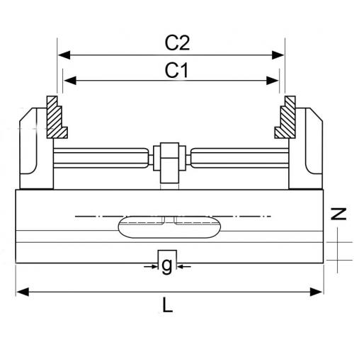 Samocentrovací svěrák ZSM 2, šířka čelistí 130 mm