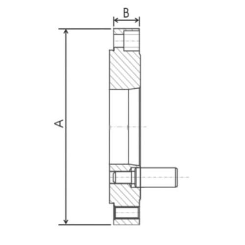 Ocelová příruba obrobená 315, DIN 55029-6"