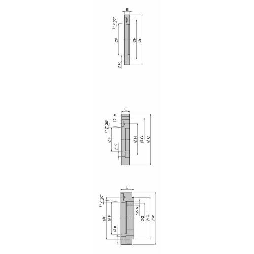 Ocelová příruba pro silové sklíčidlo NT-205, A4