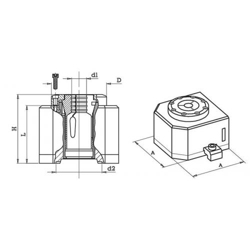 Modulární pneumatické kleštinové sklíčidlo pro kleštiny 120E (2–12 mm)