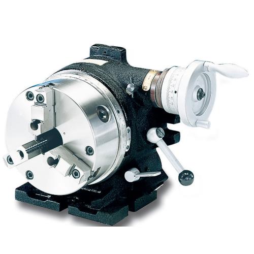 Dělicí hlava s klíčem, vodorovná/svislá, se soustružnickým sklíčidlem Ø 165