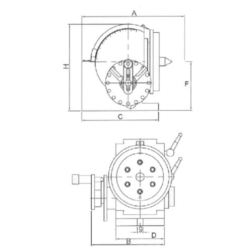 Univerzální dělicí hlava CH 134 mm
