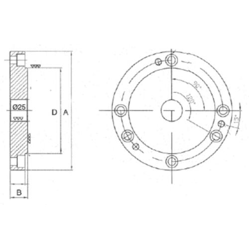 Příruba pro otočný stůl Ø 150, 200